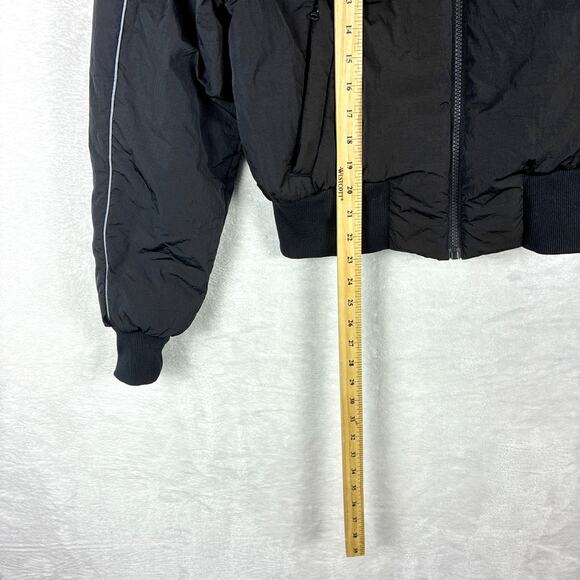 Alo Yoga Drop Top Puffer Jacket Womens S Black Reflective Nylon Preppy Baddie - Picture 8 of 13
